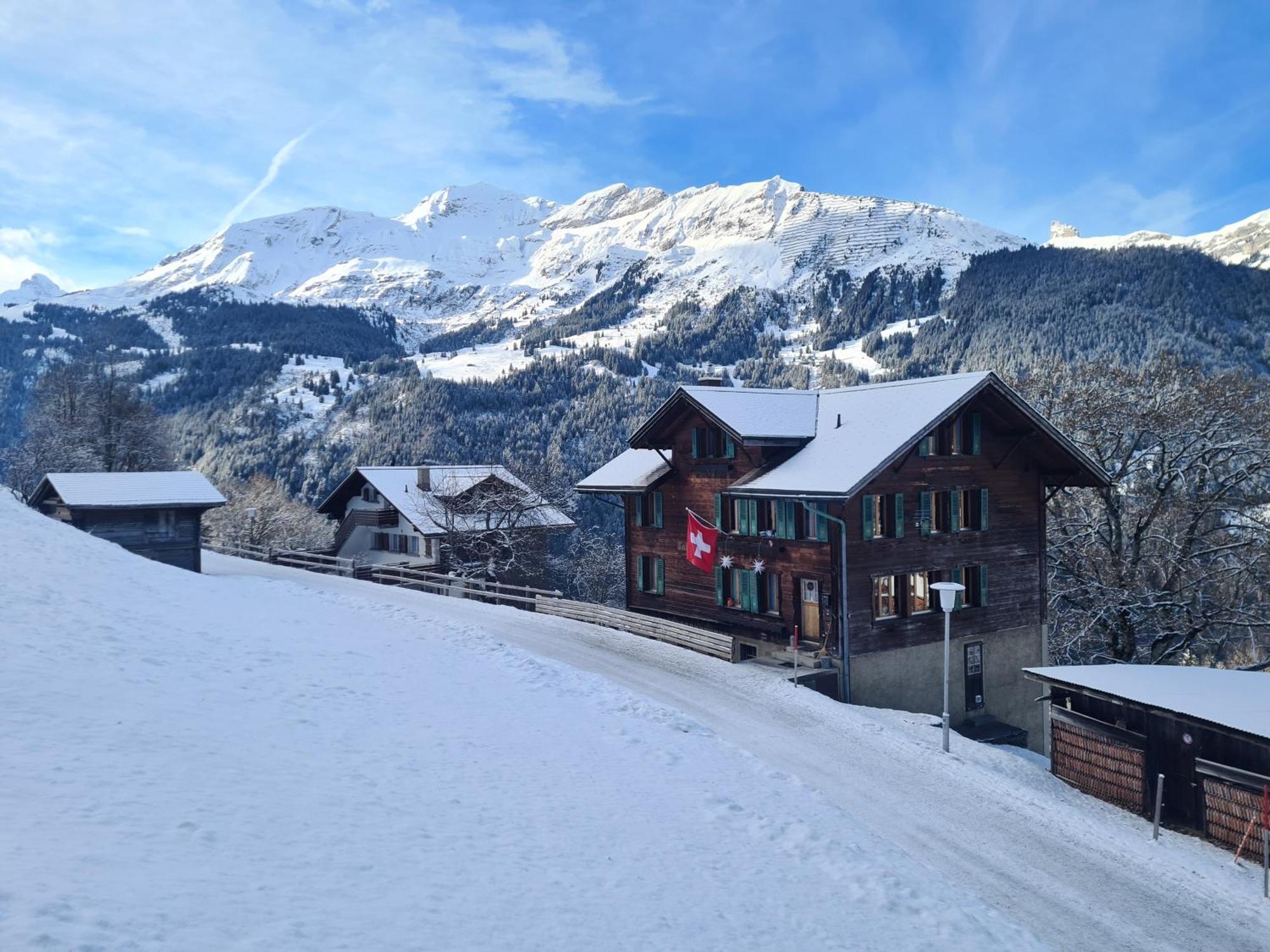 Traditional Chalet In Wengen - Top Floor Exterior foto